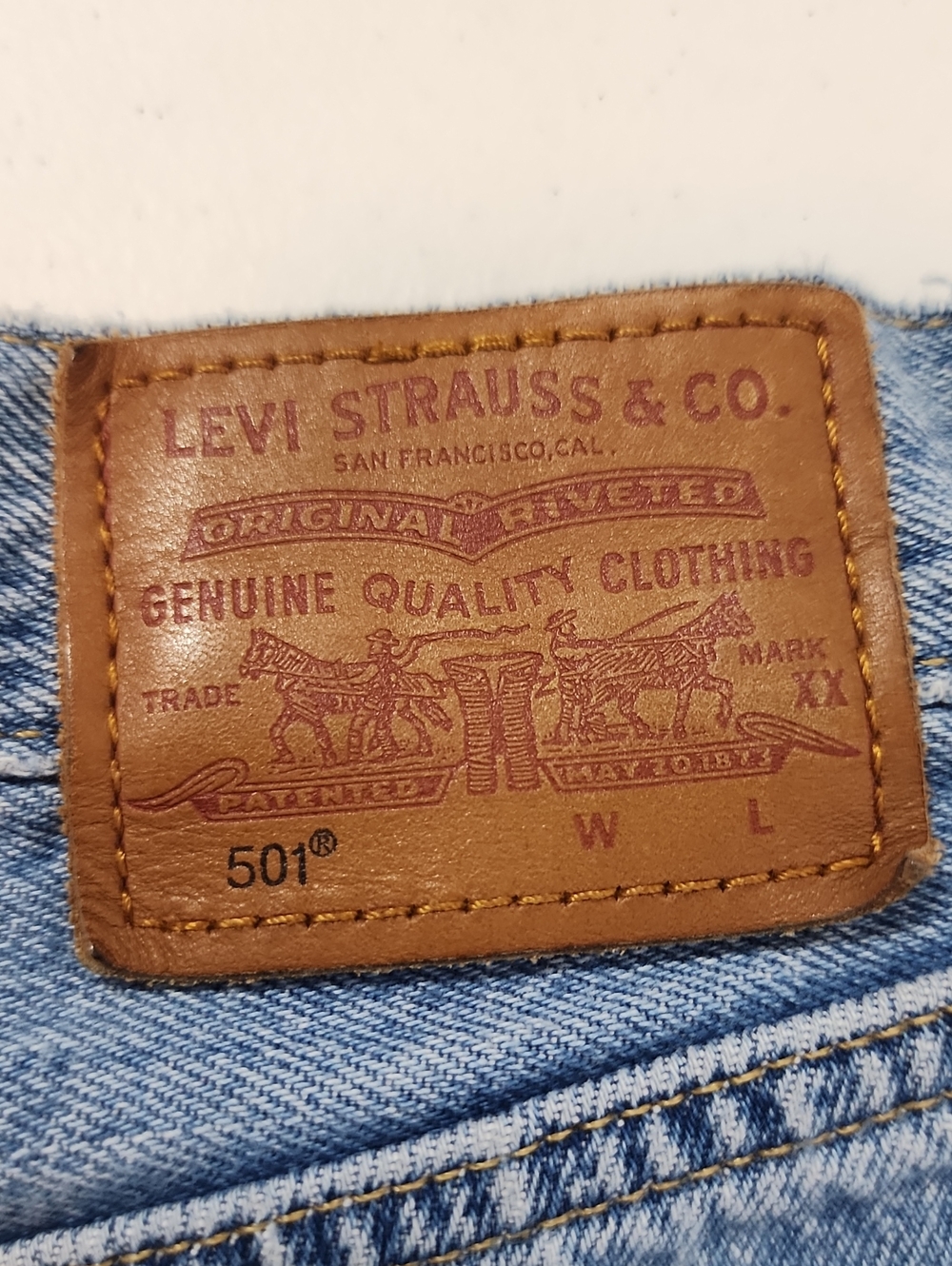 Distressed Light Blue Ripped Jeans - Picture 4 of 4